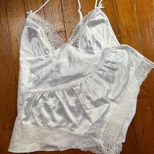 Victoria’s Secret sleep set bridal shorts and tank top